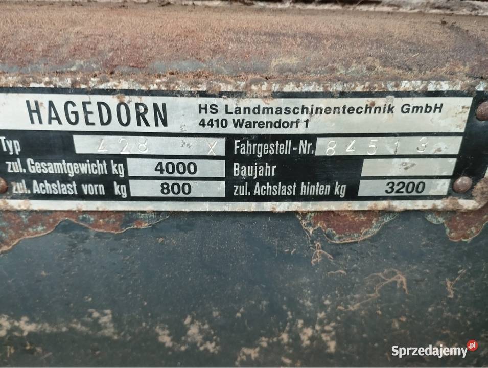 Przyczepa samozbierająca Hagedorn Bison 428