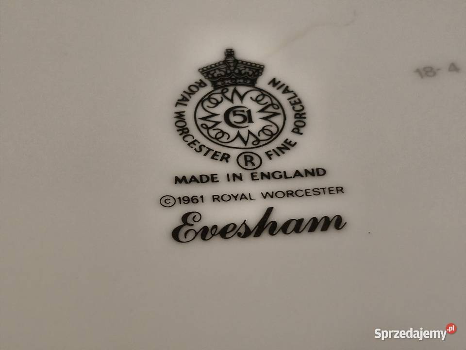 Talerz angielski Royal Worcester Evesham Gold sprzedam