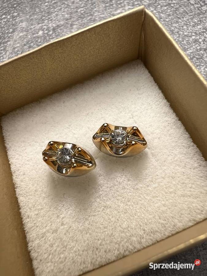 Kolczyki złote z diamentem