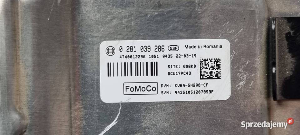 MODUŁ FORD TRANSIT MK8 0281039286 kujawsko-pomorskie Lipno
