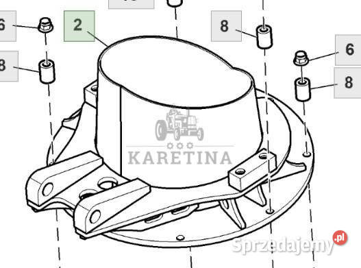 John Deere 8600 Podstawa CZĘŚCI AXE27755 wielkopolskie Jastrzębniki