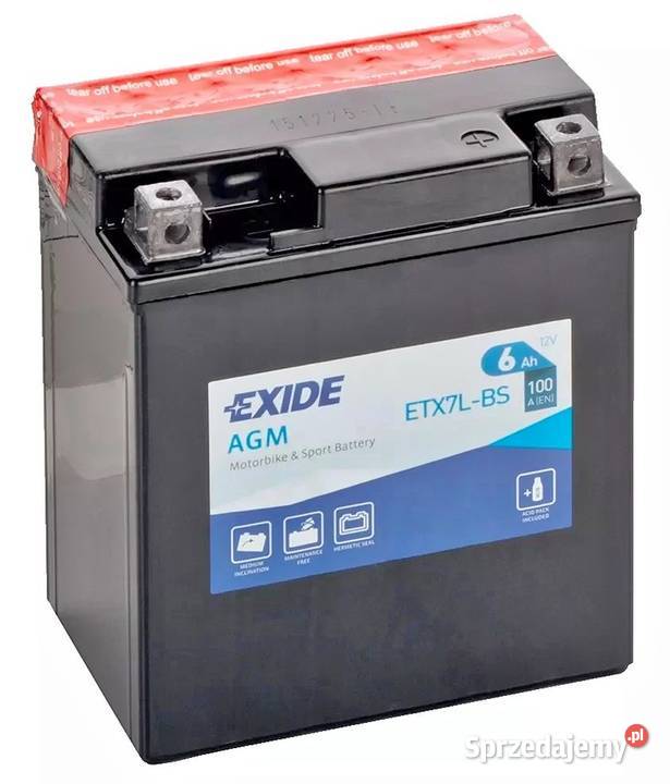 Akumulator motocyklowy EXIDE ETX7LBS YTX7LBS 12V Starogard Gdański