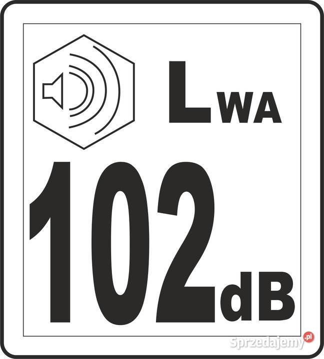 Naklejka LWA 102 oznaczenie poziomu mocy Kamionna sprzedam