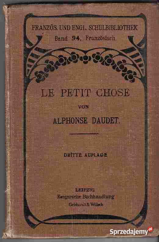 654 LE PETIT CHOSE FRANCUSKU ALPHONSE DAUDET REN Czyrna