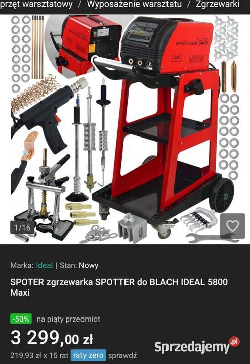 Spotter blacharski zgrzewarka tecno ideal 5800 Gosprzydowa