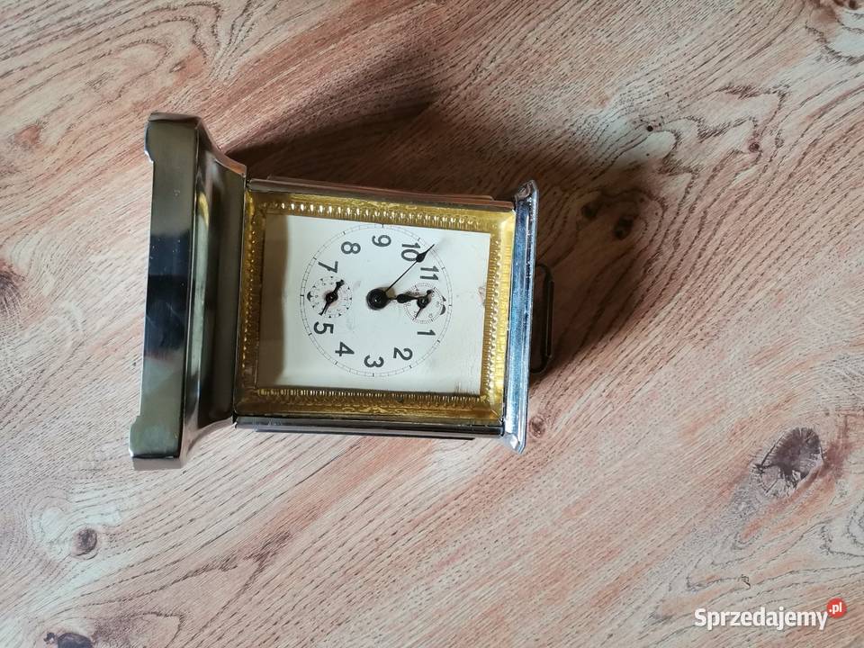 Zegar kareciak z budzikiem z XIX wieku Art Deco Kraków sprzedam