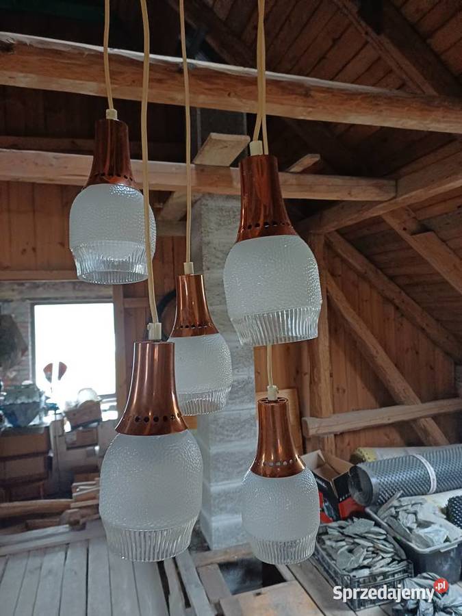 Retro lampa wisząca Kamenick enov z1965 roku dolnośląskie Lubań