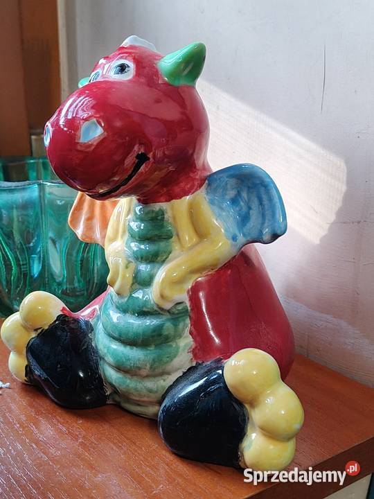 Ceramika Skarbonka smok ręcznie malowana dolnośląskie