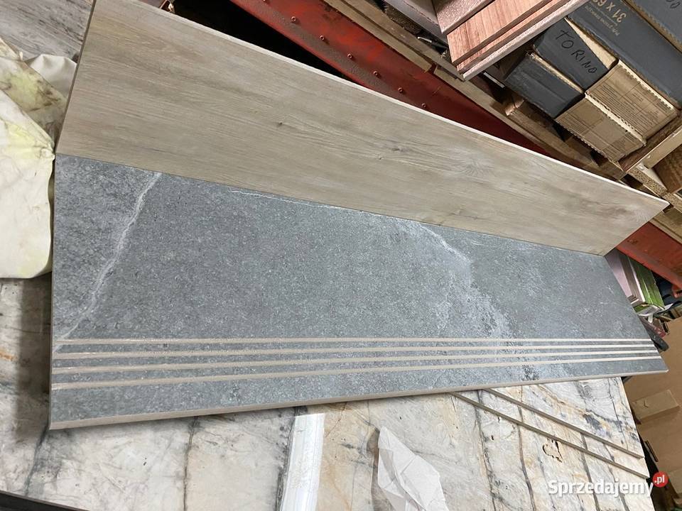 płytki schodowe 30x120 stone podstopnica drewno sprzedam