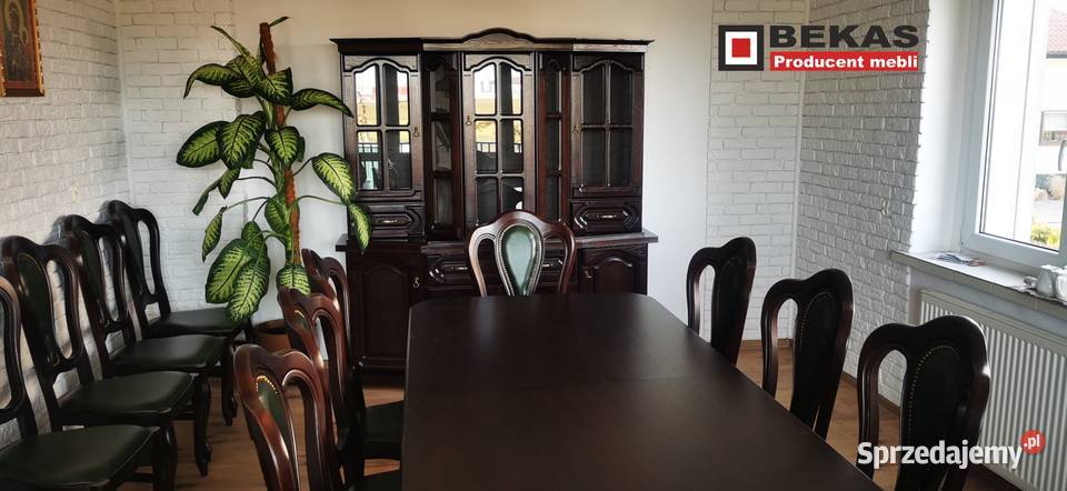 Zestaw Salon Witryna 180 Stół S23 Dąb Krzeseła Rzeszów