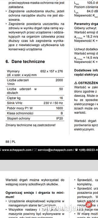 Młot udarowy wyburzeniowy WYNAJEM WYPOŻYCZENIE Sosnowiec