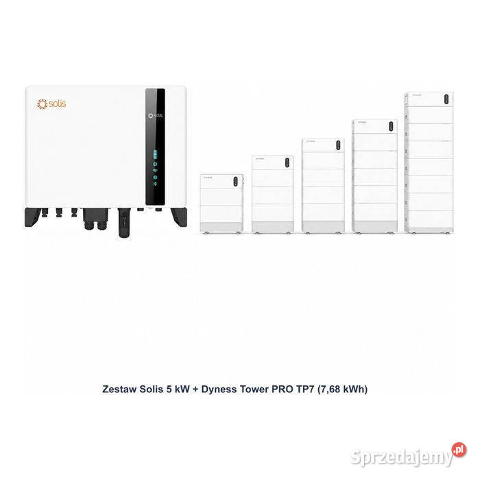 Zestaw Solis 5 kW Dyness Tower PRO TP7 768 kWh