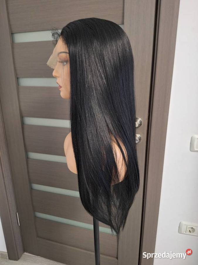 Czarny długi koronkowy peruk Nakrycia głowy Malbork