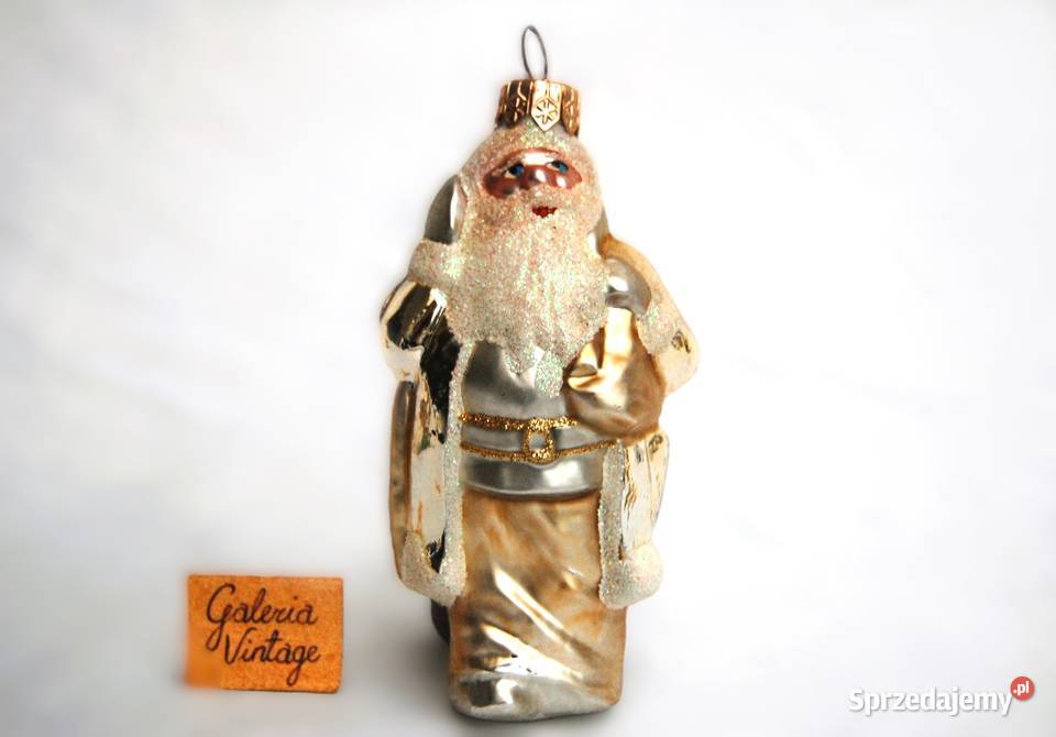 Bombka szklana ręcznie malowana figurka św