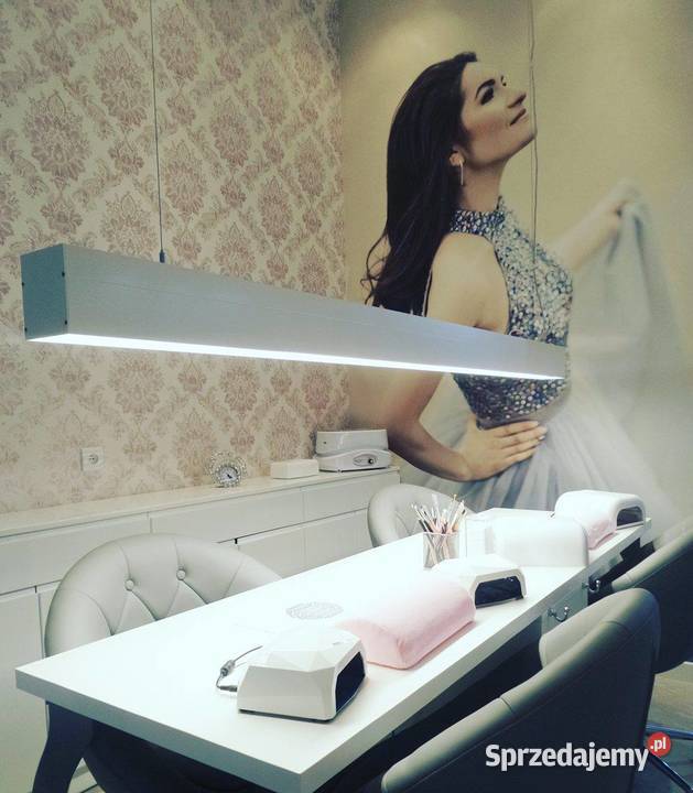 Lampa wisząca LED 2m Biuro Stylizacja paznokci Wrocław