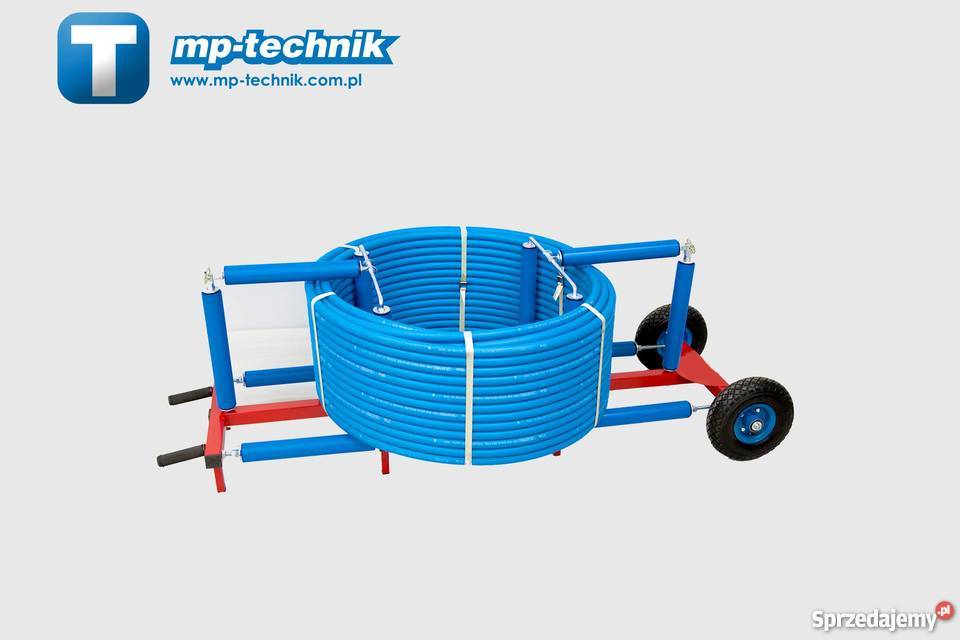 Mobilny rozwijak do odwijania rur PERT HDPE 32 Jarocin