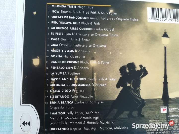 cd z muzyką z filmu The tango Lesson Lekcja Gdańsk