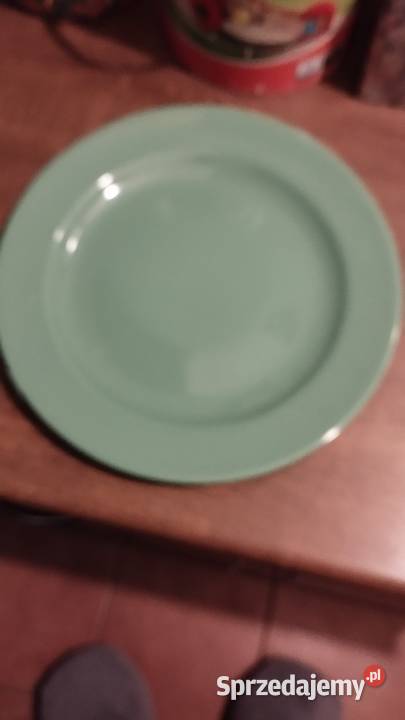 talerz płaski duży zielony Poznań