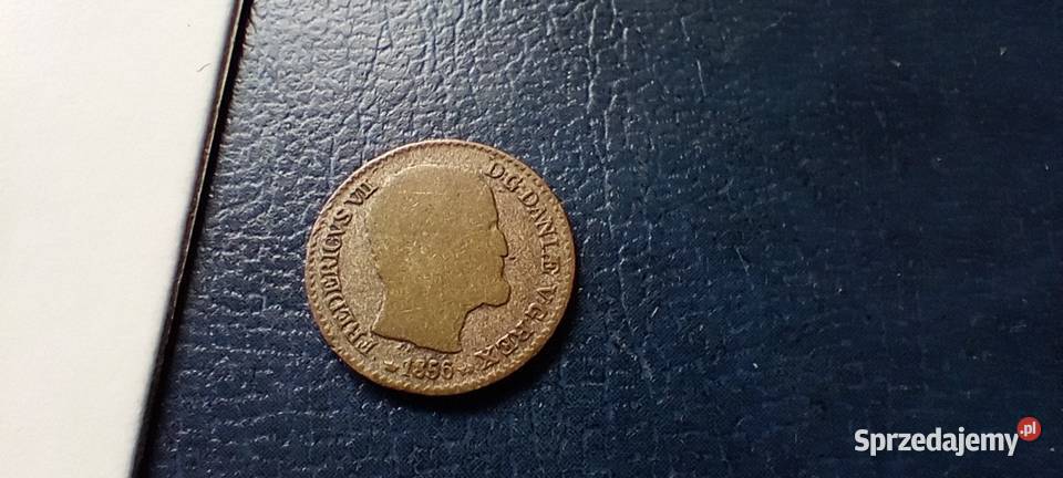 Stare monety 4 skilling 1856 Dania srebro Lesko sprzedam