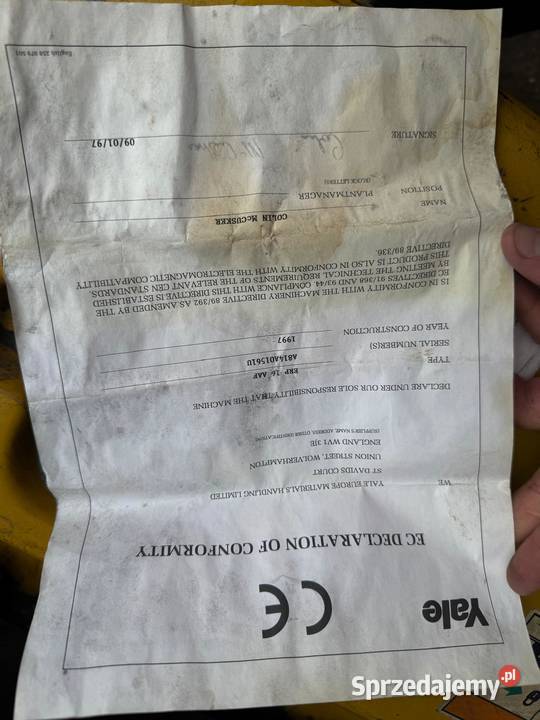 KOMPLET 2 wózki widłowe elektryczne małopolskie Mszana Dolna sprzedam