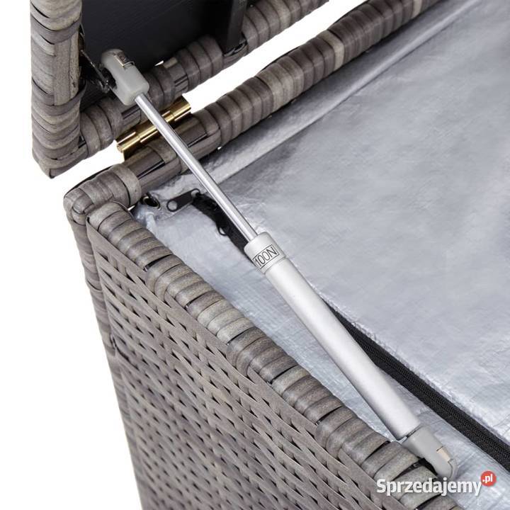 vidaXL Skrzynia ogrodowa z polirattanu szara Warszawa