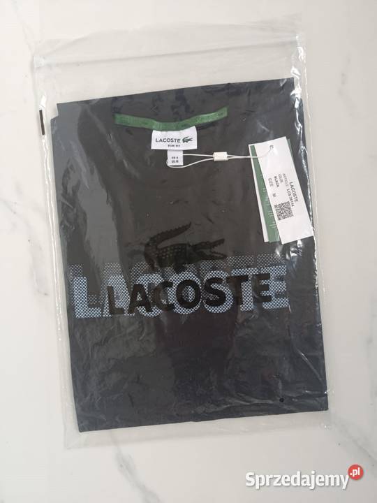 Tshirt męski Lacoste UltraDRY czarny M nowy Białystok