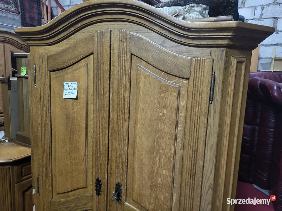 Szafa dębowa garderobiana 2 drzwiowa 42cm Sypniewo