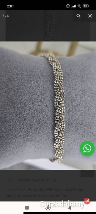 Bransoletka na rękę srebro 925 próba Jelenia Góra