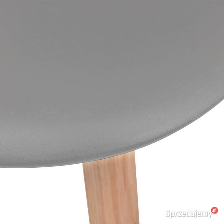 Krzesła stołowe 2 szare plastikowe WM244774 Warszawa