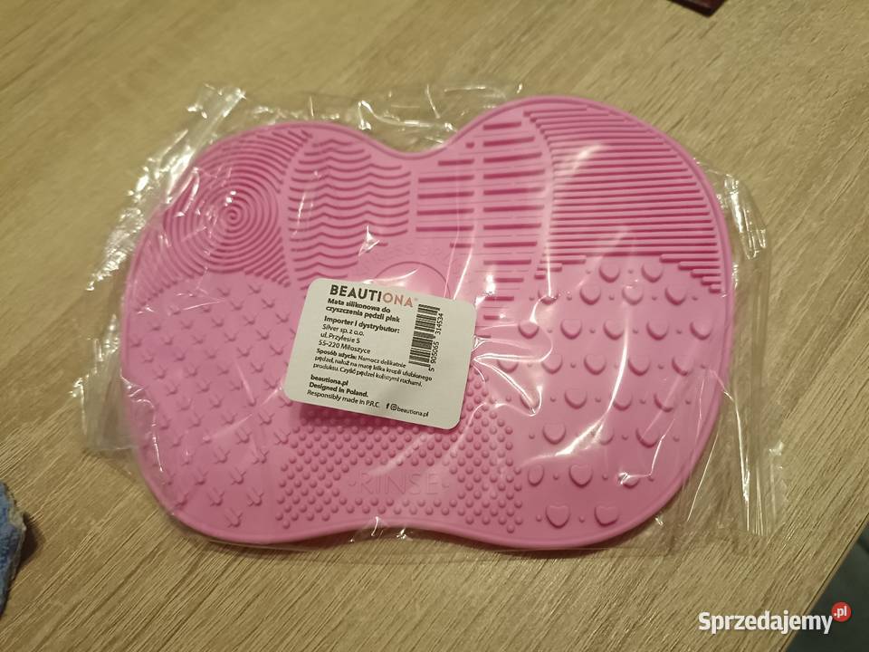 Mata silikonowa do czyszczenia pędzli różowa Kwidzyn