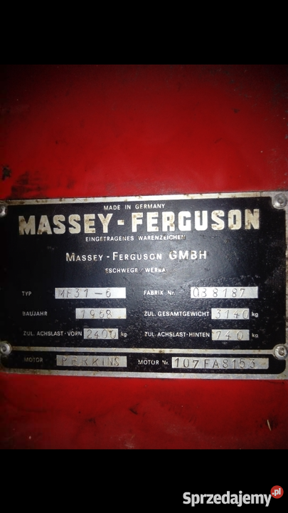 Kombajn Zbożowy Massey Ferguson 31 I Właściciel nieuszkodzony małopolskie Długołęka-Świerkla