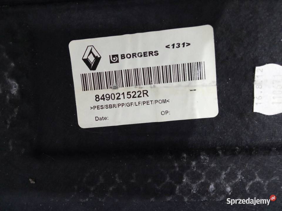 PODŁOGA BAGAŻNIKA WYKŁADZINA DYWAN 849021522R