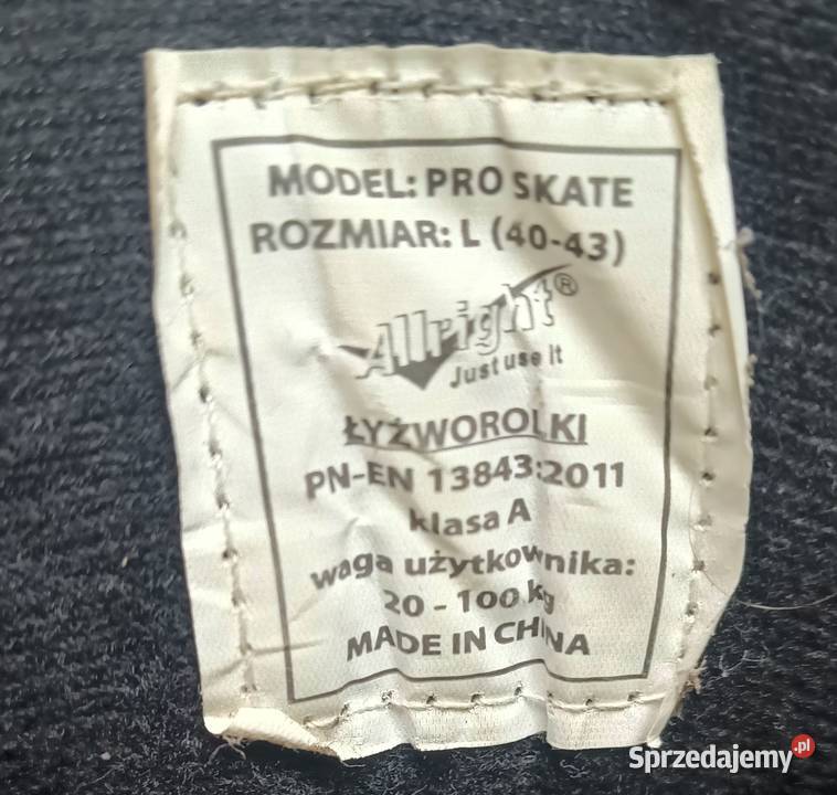 Łyżworolki rekreacyjne Allright Proskate rozmiar wielkopolskie Piła