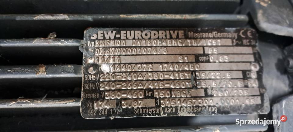 Silnik elektryczny SEW RXF 101 11kw z hamulcem Poznachowice Dolne sprzedam