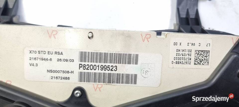 LICZNIK ZEGAR NISSAN INTERSTAR MASTER II osobowe Pozostałe Lipno