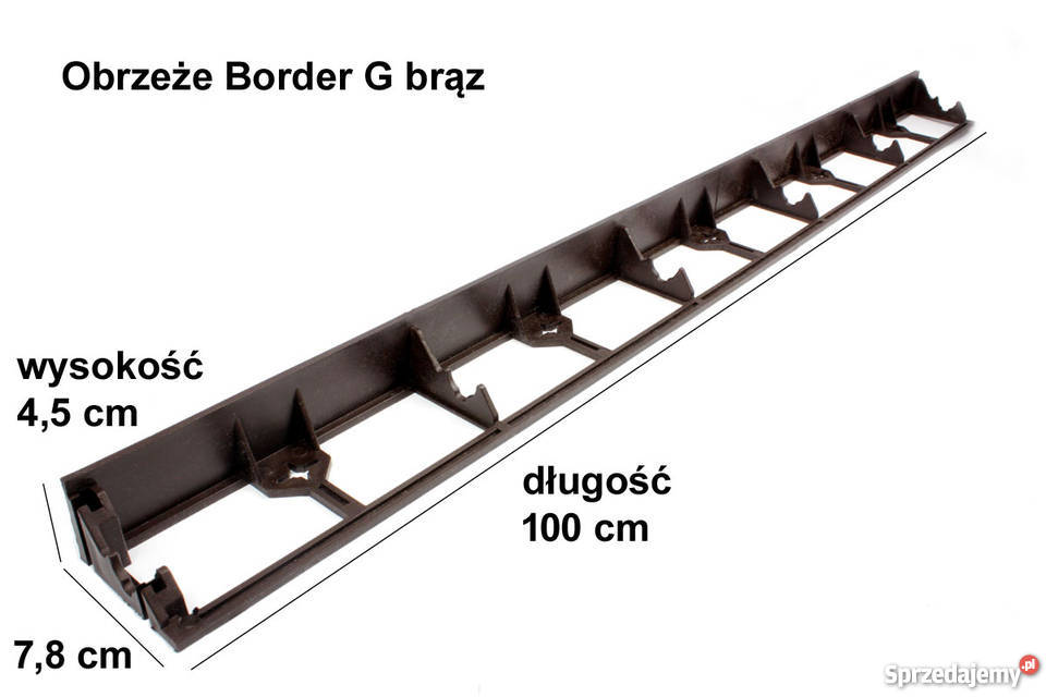 Obrzeże Border G 45mm brąz