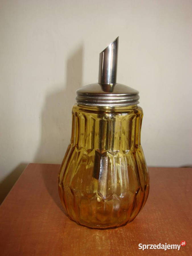 szklana cukiernica dozownik PRL Pruszcz Gdański sprzedam