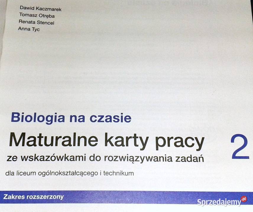 Biologia na czasie 2 Maturalne karty pracy D Chełm