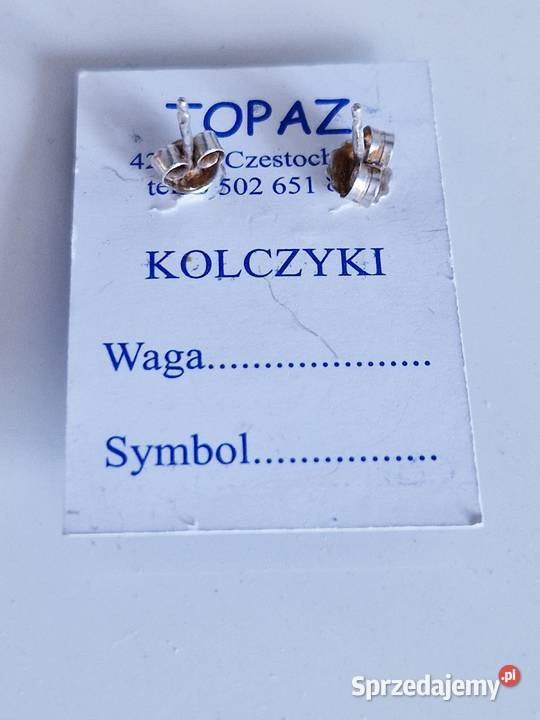 Srebrne kolczyki Dąbrowa Górnicza