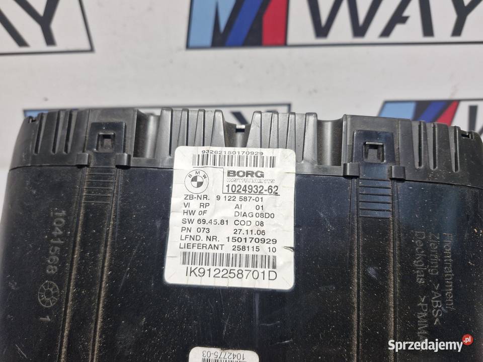 BMW E81 E87 LICZNIK ZEGARY EUROPA ORYGINAŁ osobowe