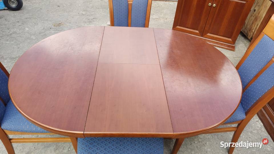 Komplet KLOSE stół okrągły rozkładany 4 krzesła Warszawa
