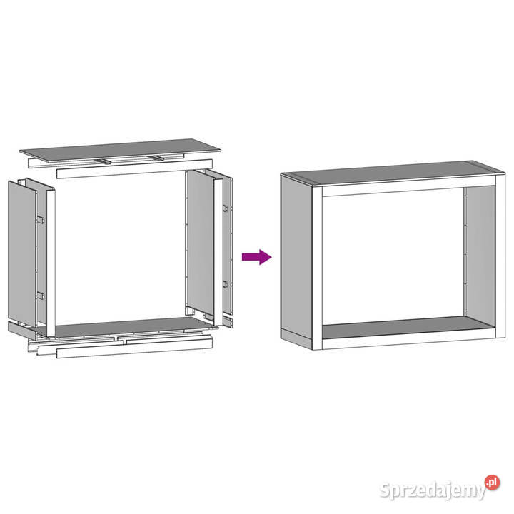 Stojak na drewno opałowe 100x40x80 stal Warszawa
