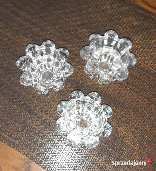 Świeczniki kryształ Reims Francja styl Ząbkowice śląskie Sosnowiec sprzedam
