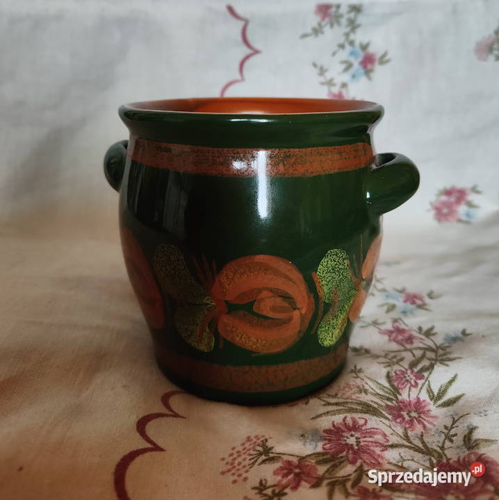 Vintage piękna malowana ceramika unikat Lublin sprzedam