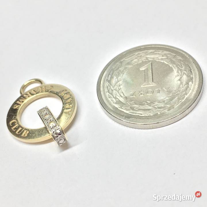 Złoty WISIOREK 585 14K Zawieszka DIAMENTY 004ct mazowieckie Warszawa
