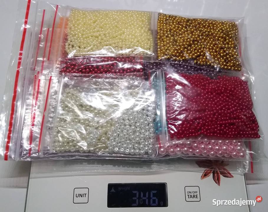 Perełki Koraliki 26 rodzajów Zestaw 346 g Gdańsk