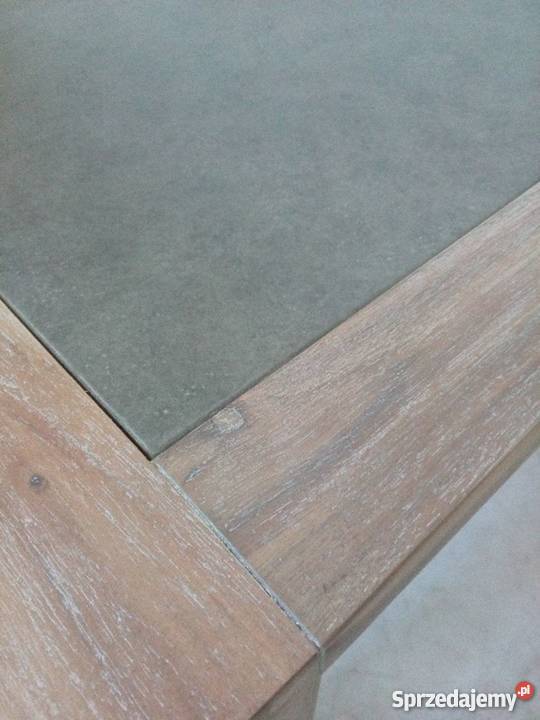 Nowoczesny stół drewniany z szarym blatem Xooon 160cm Stoły, krzesła, biurka Opole