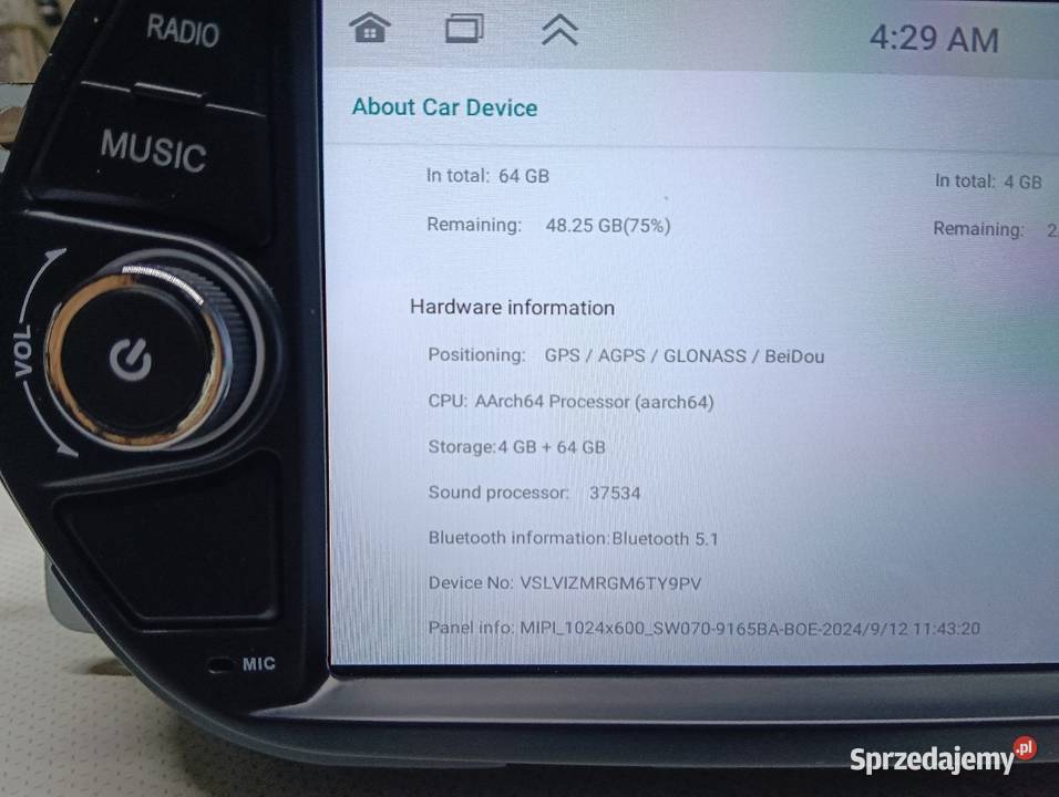 Radio android nawigacja GPS fiat Tipo 2015 Drążdżewo Nowe sprzedam