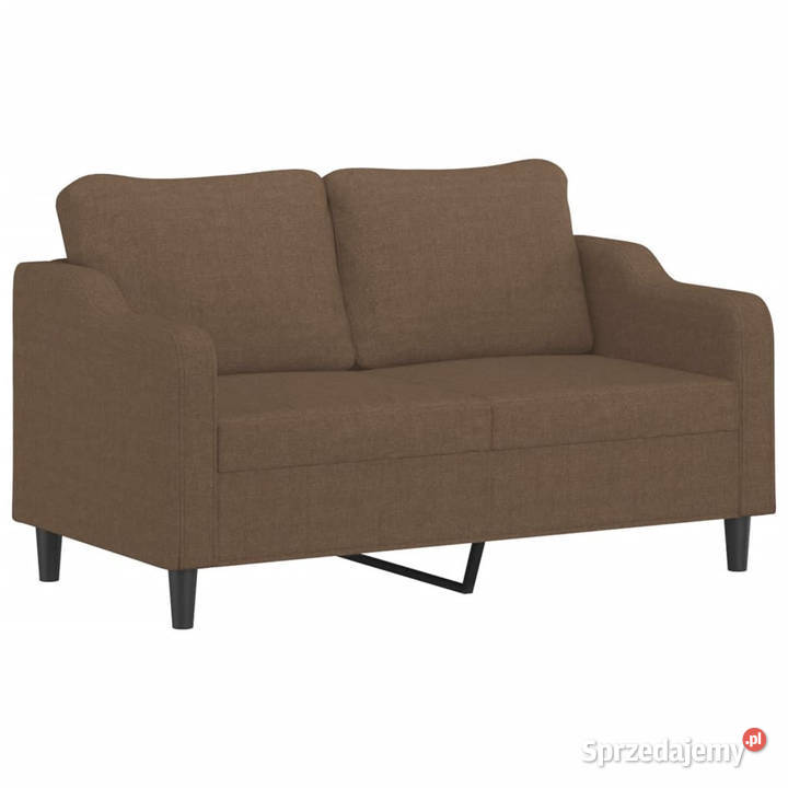 Sofa 2osobowa brązowa 140 tapicerowana tkaniną Warszawa