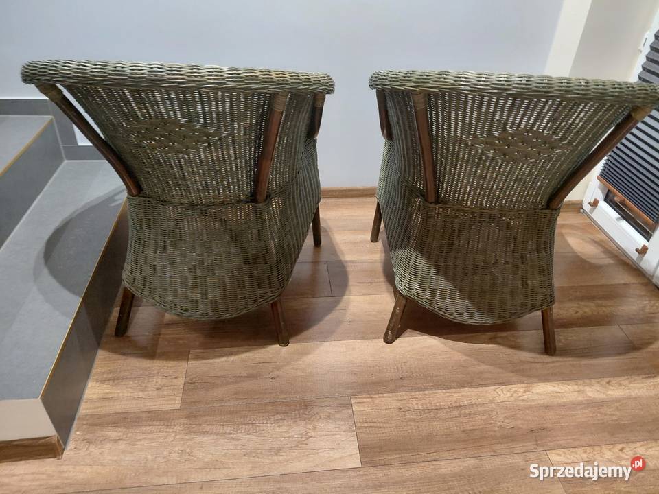 Dwa urocze rattanowe fotele 242 sprzedam
